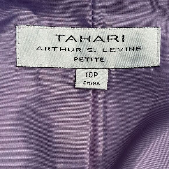Tahari Blazer Jacket Size 10P 10 Petite Lavender - Picture 13 of 14